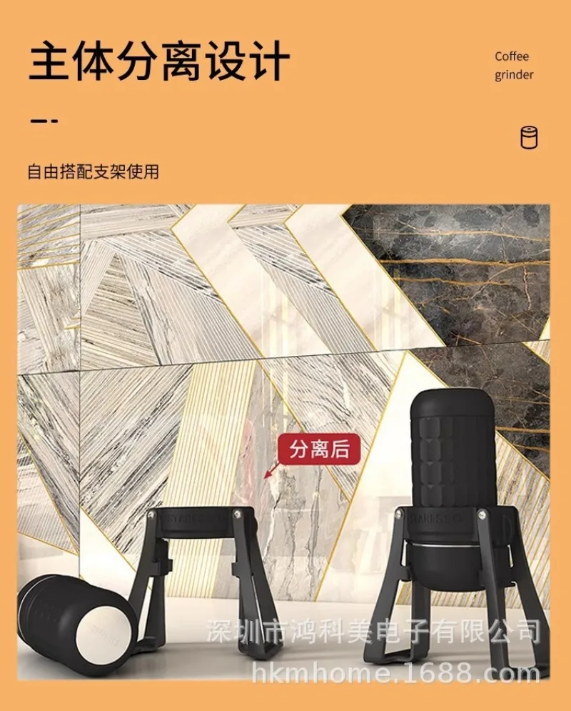 Outdoor Portable Espresso Capsule Manual Coffee Machine Household Hand Pressure Folding Storage Black Steel Gall Coffee Machine