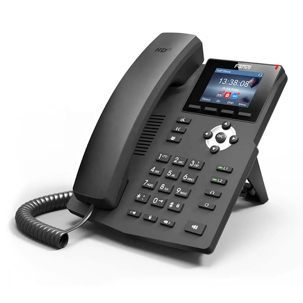 2 Sip Line POE Supports X3SP Fanvil Voip Phone Desk Business IP Phone