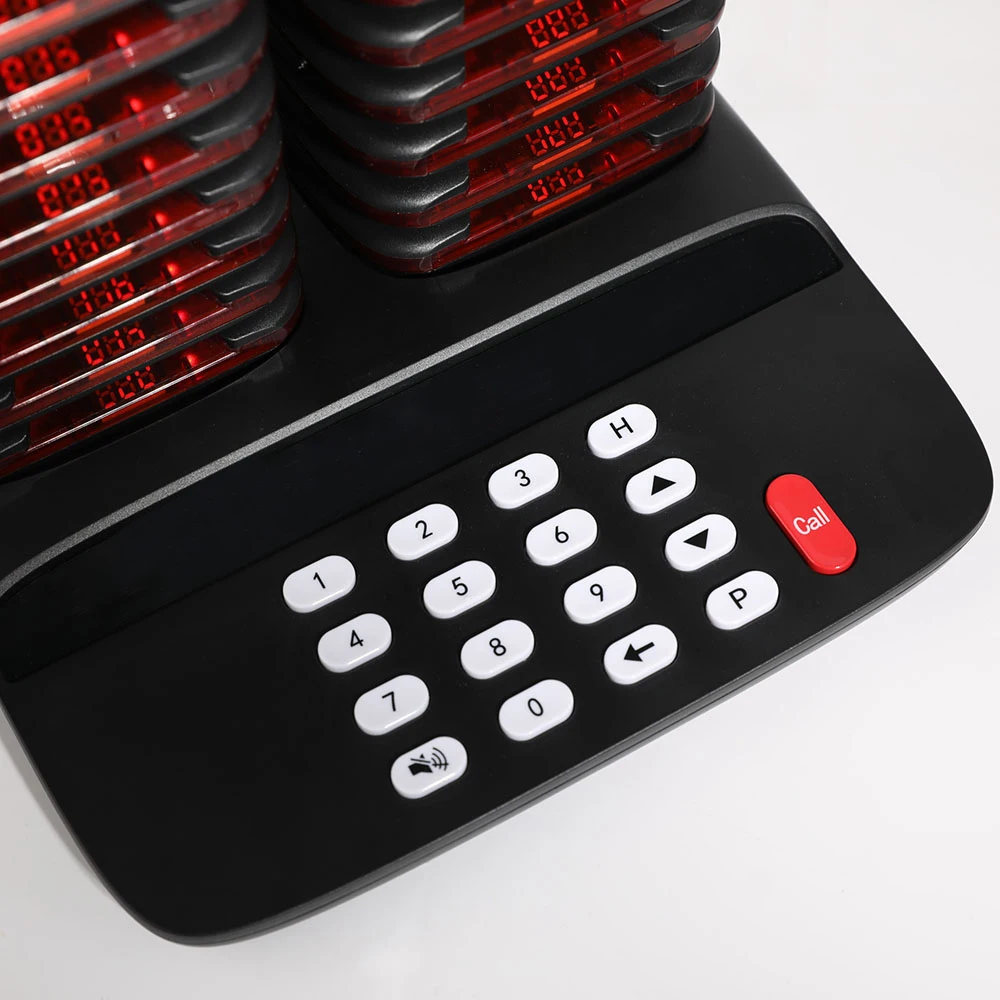 Wireless Restaurant Pager System 20 Coaster Beepers Calling Paging System For Cafe Shop Church Clinic Food Court