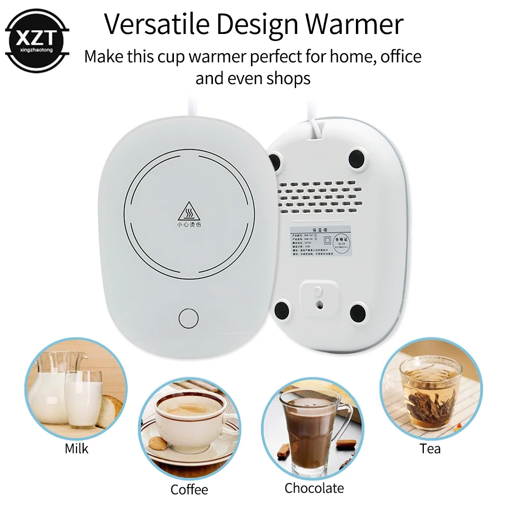 USB Heat Warmer USB EU Plug Cup Warmer Insulation CUP Thermostat Coaster for Home Office Daily Beverage Coffee Cup Heating Pad