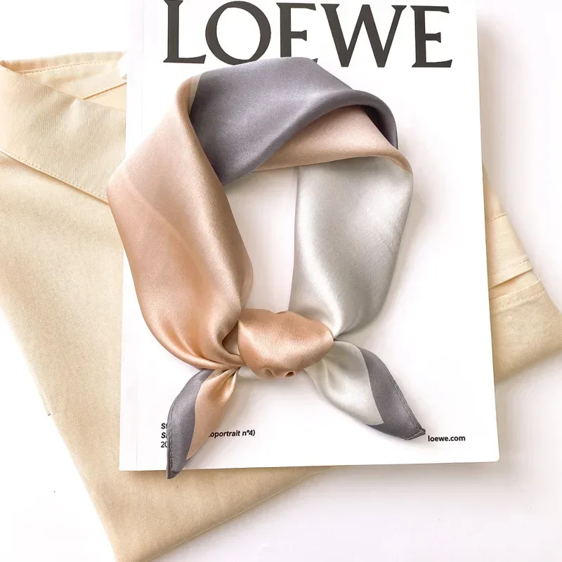 Scarf 100% Silk Bandana Women Square Scarves Wrap Kerchief Mulberry Spring Fashion Luxury High Quality Headband Hijab Shawls - Image 6