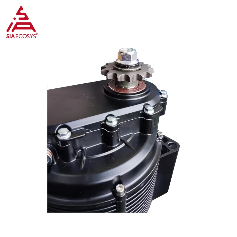 ebike mid drive motor QS165 60H 12kW IPM PMSM Mid Drive Motor 1:2.37 Gearbox 14T Sprocket Encoder Hall Type