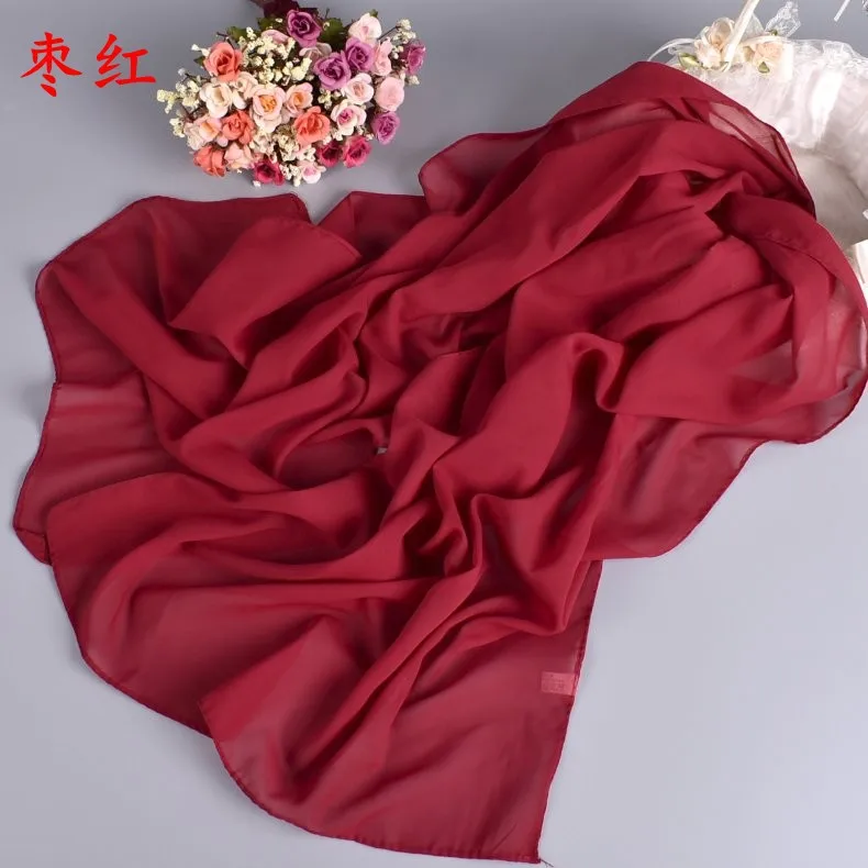 women's long chiffon scarf