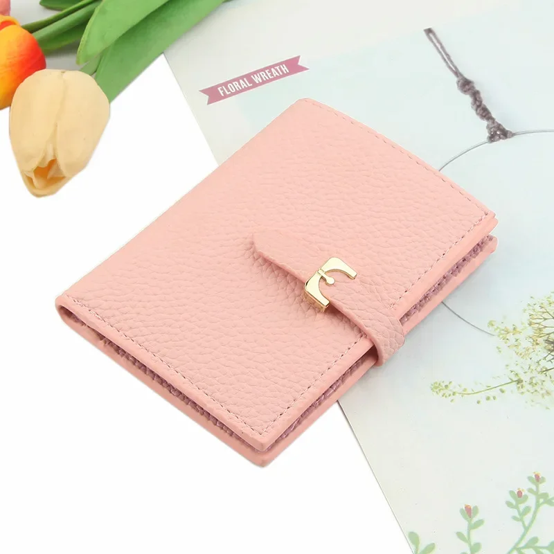 

Короткий кошелек из искусственной кожи для женщин, модный студенческий Удобный вместительный бумажник с несколькими кармашками для карт, международная торговля