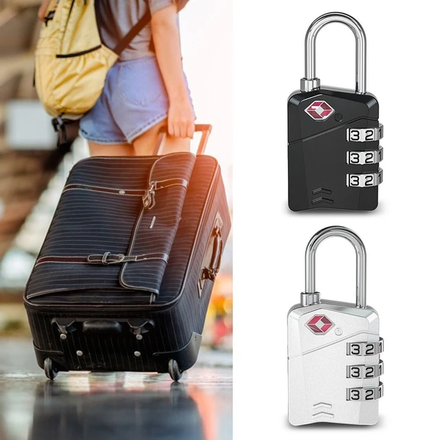 Candado Tsa para equipaje, candado de aduana con combinación de 3 dígitos,  candado antirrobo con código de seguridad, candado para equipaje,  accesorios para equipaje - AliExpress