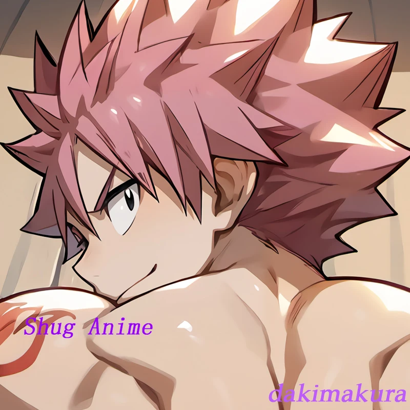 Dakimakura Anime Natsu Dragneel Fairy futa Double-sided Print Life-size Body Pillow Cover Bedding Gifts