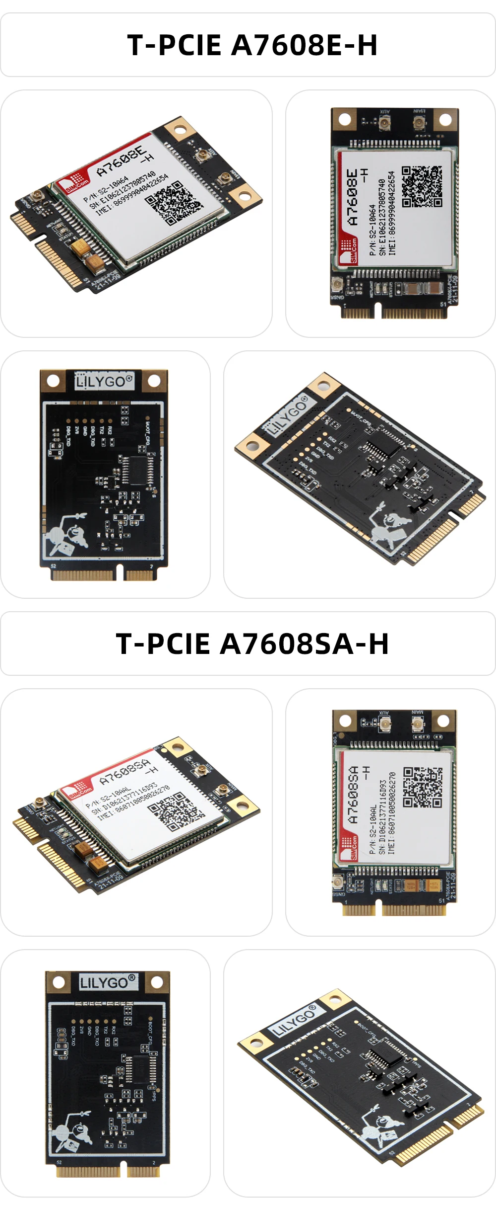 ® TTGO T-PCIE A7608X-H 4G ESP32-WROVER-E Development Board WIFI Bluetooth SIM Mo