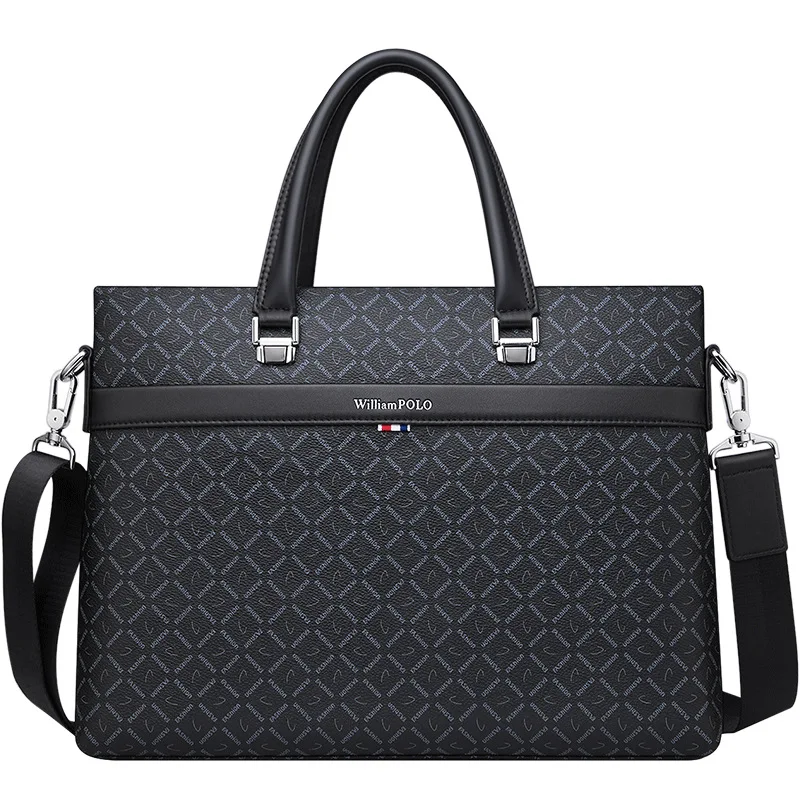 New Business Briefcase Large Capacity Business Travel Handbag Fashionable and Simple Men's Bags Crossbody Shoulder Bag