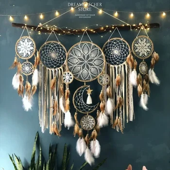 5PCS Boho Macrame Dream Catchers 1