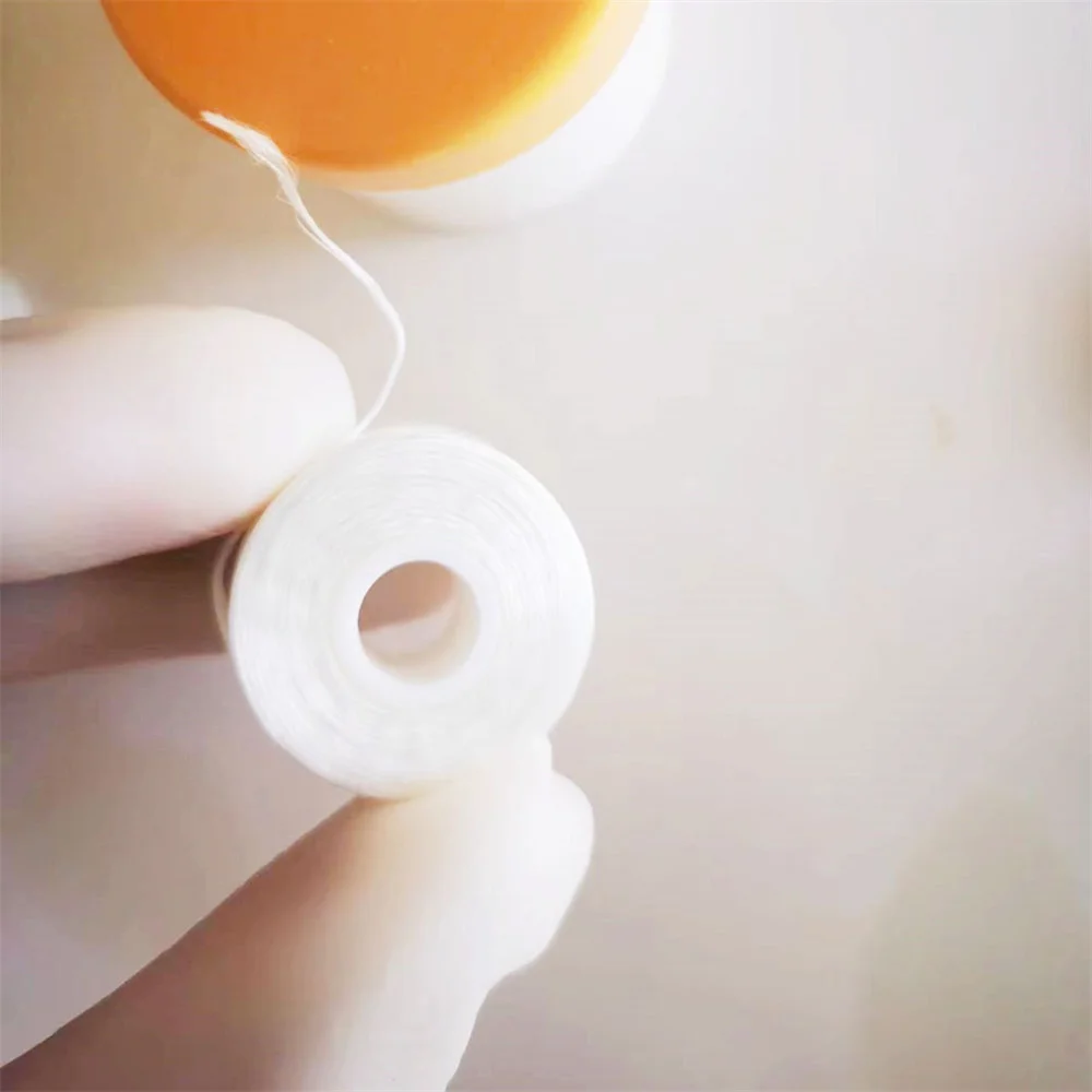 5Rolls Dental Flosser Built-in Spool Wax Mint Flavored Replacement Flat Wire Dental Floss Spool Toothpick Teeth Dental Floss