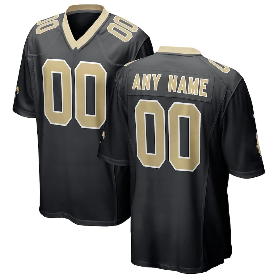 

Custom America Football Jersey New Orleans City Football Shirt Name No. 41 Alvin Kamara 12 Chris Olave All Stitched Us Size S-3X