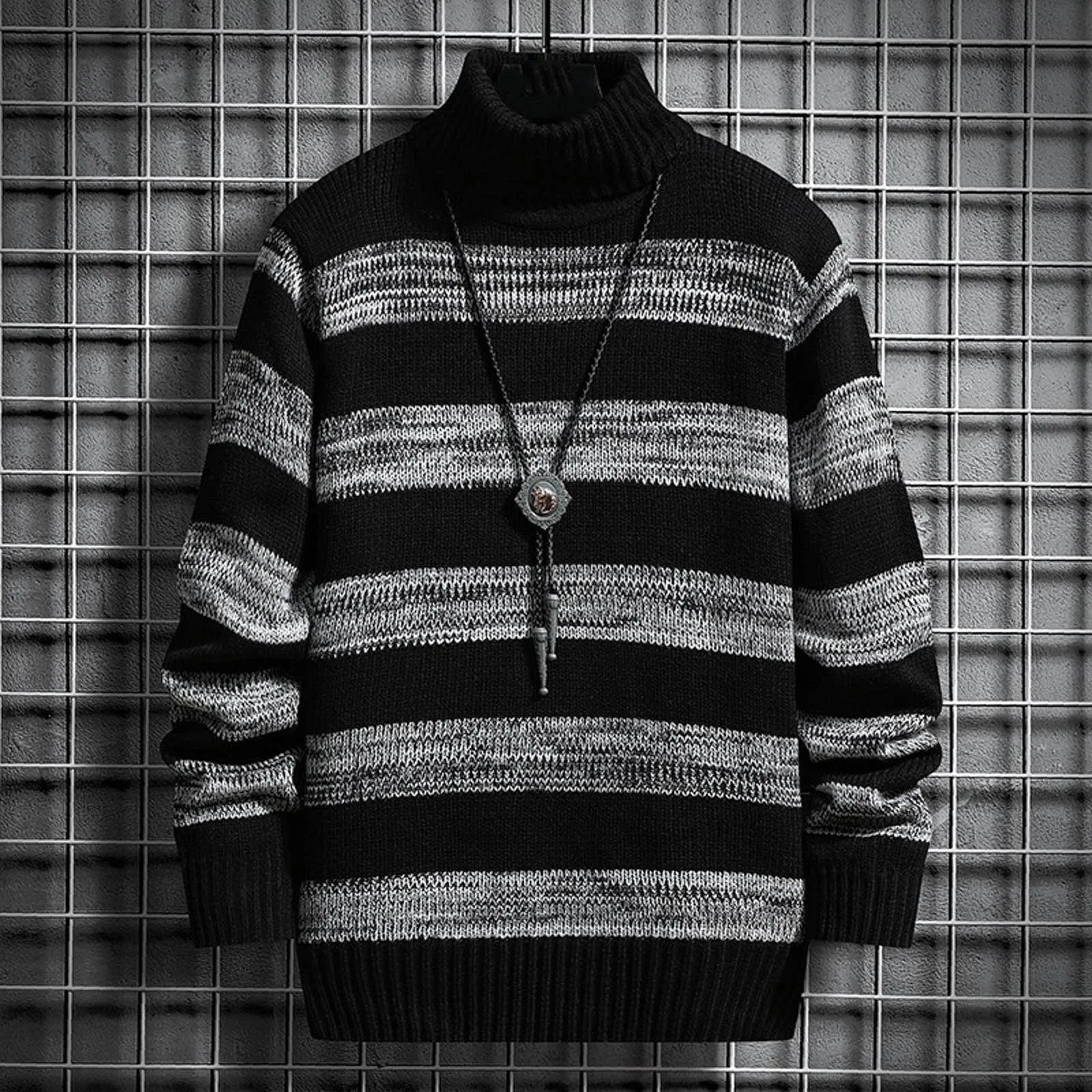 

High Quality Pullover Knitwears Knitted Sweaters Jumper Long Sleeve Autumn Winter Clothes Tops Warm Men Sweater Fashion Fleece
