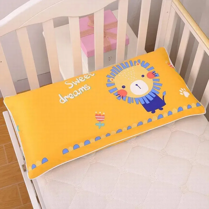 62x32CM Cartoon Side Zipper Nap Pillowcase Household Cotton Children's Bed Pillow Cover Four Seasons Baby Pillowcase