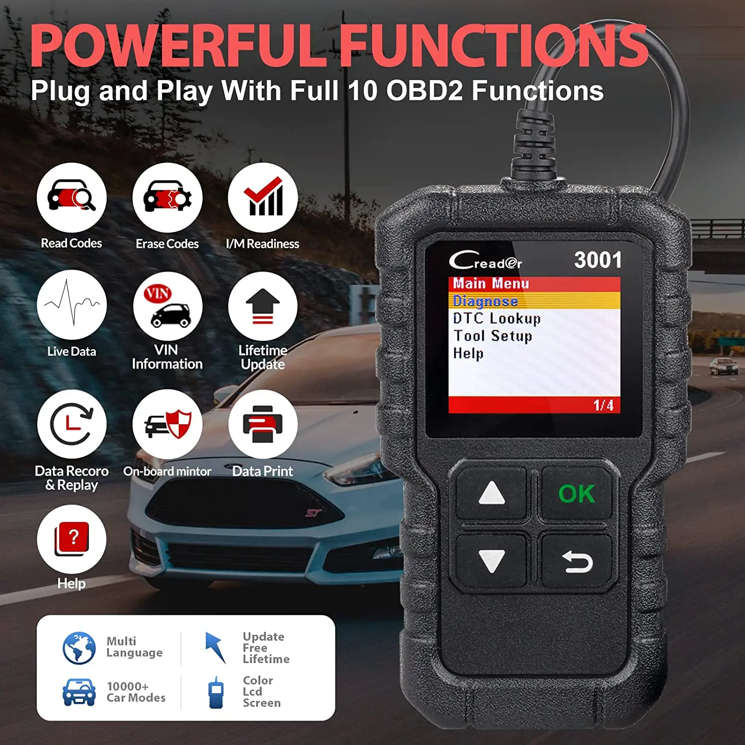 LAUNCH X431 Creader 3001 OBD2 Diagnostic Scanner