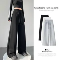 American Style Lazy Sport Pants Women High Waist Loose Wide Leg Casual Trousers Spring Autumn New Arrival Fashionable
