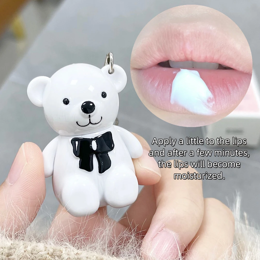 2023 New Cute Bear Lip Balm Moisturizing Lip Plumper Gloss Stick Lighten Lines Plump Lip Care Lip Oil Makeup Cosmetics