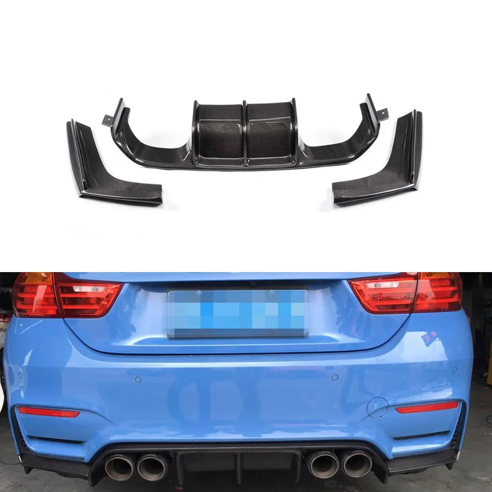 

Carbon Fiber M4 Rear Bumper Diffuser Lip Refit for BMW F80 M3 F82 F83 M4 2015 - 2019 Spoiler Lip Trunk Wing Body Kit Splitter