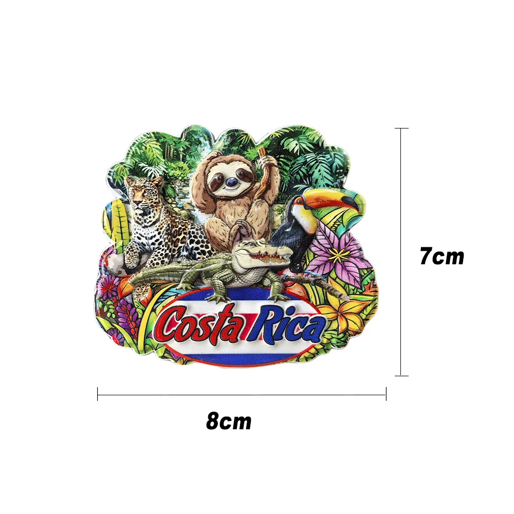 Costa Rica 3D Fridge Magnet magnetic fridge magnets refrigerator decor Souvenir Gift Resin Handmade Costa Rica Refrigerator Magnet Home Decoration Collection