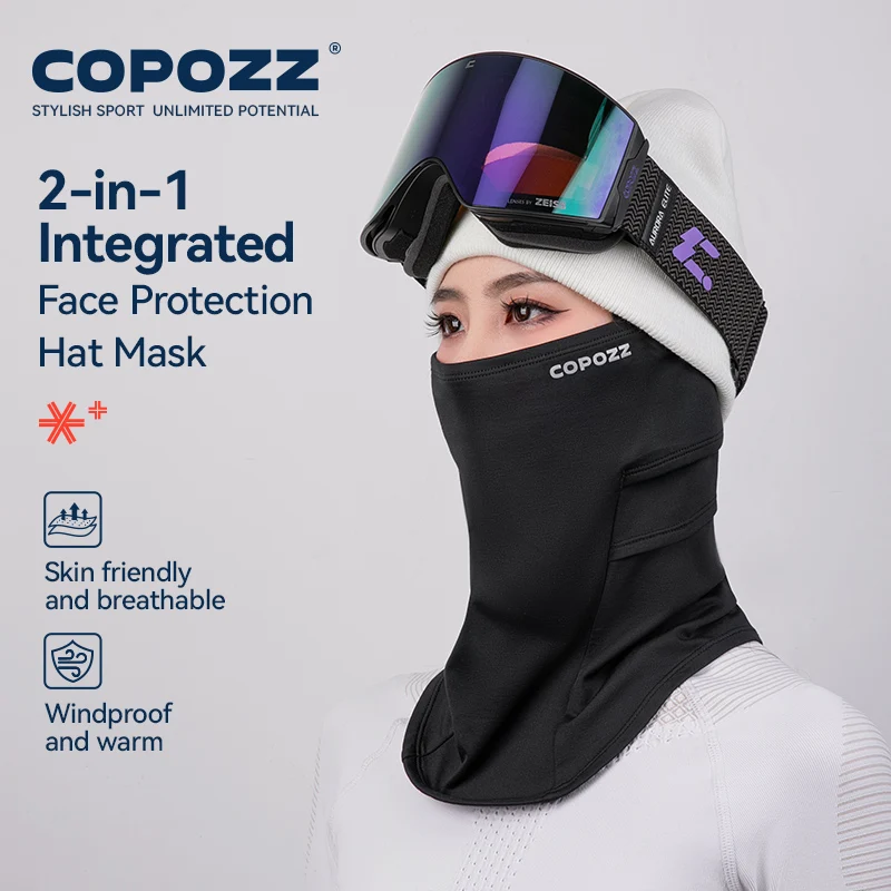 COPOZZ 24500 Winter Ski Mask Fleece Thermal Keep Warm Windproof Cycling Face Mask Helmet Balaclava Bandanas Mask Skiing Hat Headwear