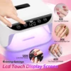 Rechargeable 168W UV LED Nail Lamp For Nail 36LEDS Wireless Gel Polish Curing Lamp With Large Screen Professional Nail Equipment 4