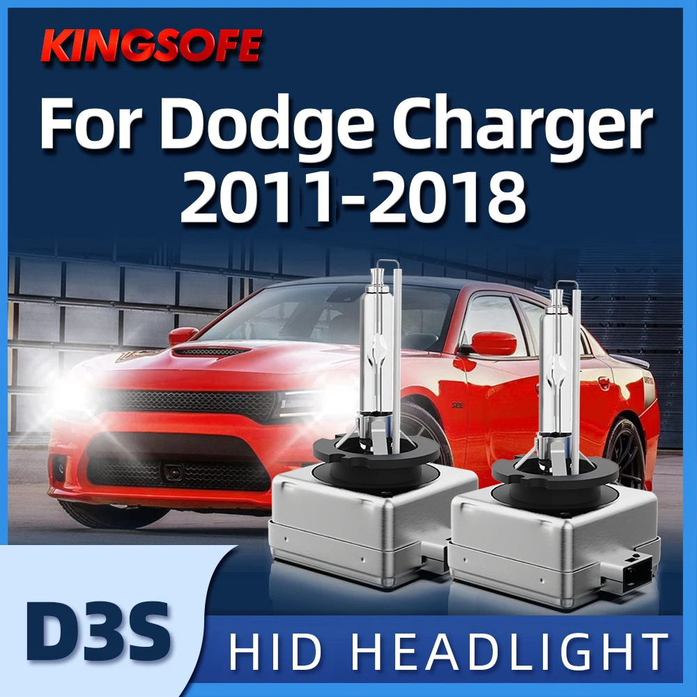 

KINGSOFE 1 Pair D3S Xenon Light HID Bulb 3800LM Light Car Headlights For Dodge Charger 2011 2012 2013 2014 2015 2016 2017 2018