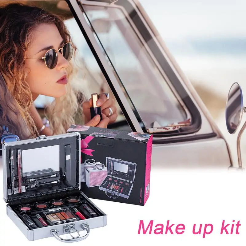 new Makeup Full Kit Female Make Up Set Eye Shadow Eyeshadow Palette Lip Gloss Mascara Eye liner Brushes Bag Make-up for Women 2