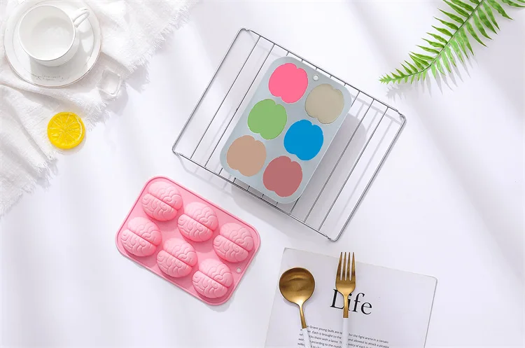 6 Even Brain Modeling Silicone Mold Handmade Soap Mold Soap Making Supplies Ice Mold