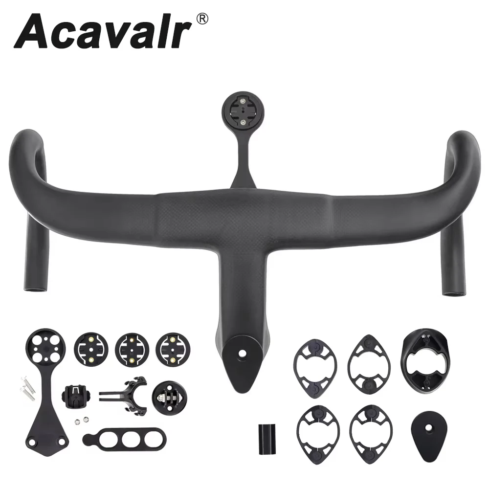 統合ロードバイクハンドルバー,オリジナルのカーボンアクセサリー,マットのみ,380mm,400mm,420mm,440mm, 1:1 1:1 オリジナルのみマットカーボンエアロ統合ロードハンドルバー 380