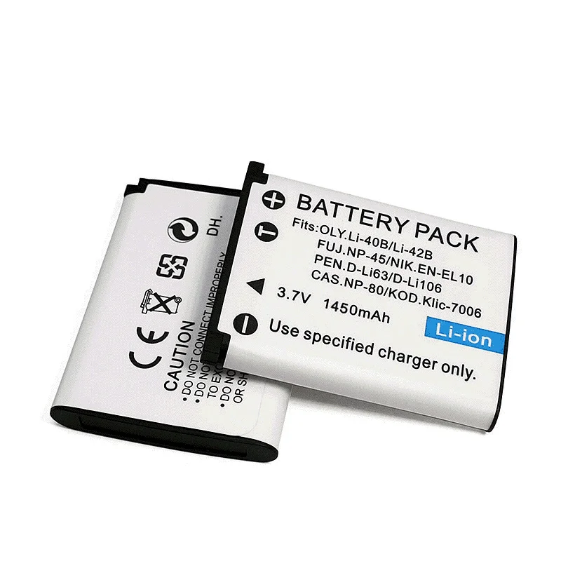 1450mAh EN-EL10 Li-42B Li-40B NP-45 D-Li63 D-Li108 NP-80 Camera Battery for Nikon for OLYMPUS for FUJIFILM for Pentax for Casio images - 6