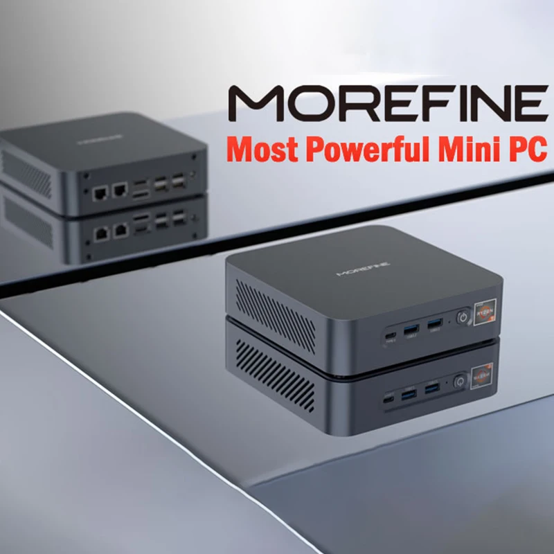 Morefine S500 + мини ПК AMD Ryzen 9 5900HX игровой настольный компьютер с USB 3 0 2 RJ45 HDMI DP AUX порт |