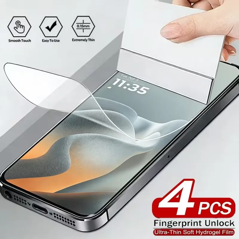 Premium Hydrogel Screen Protector Set - Pack of 4