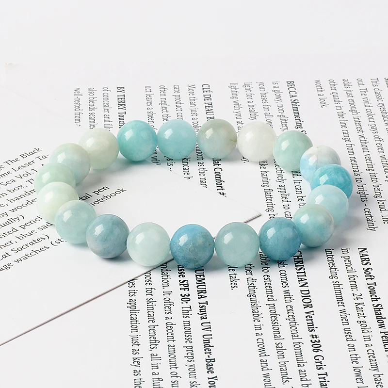Energy Aquamarine Crystal Bracelets 5A Quality Reiki Quartz Moisturize the Skin Bracelets for Women Healing Repair Skin Jewelry