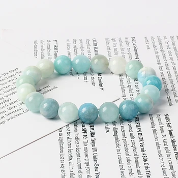Energy Aquamarine Crystal Bracelets 5A Quality Reiki Quartz Moisturize the Skin Bracelets for Women Healing Repair Skin Jewelry