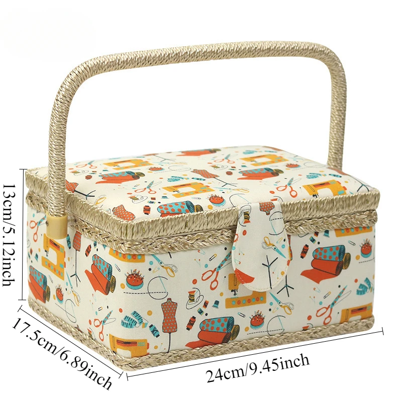 Large sewing basket sewing storage box accessories supplies DIY hand tool storage craft lovers