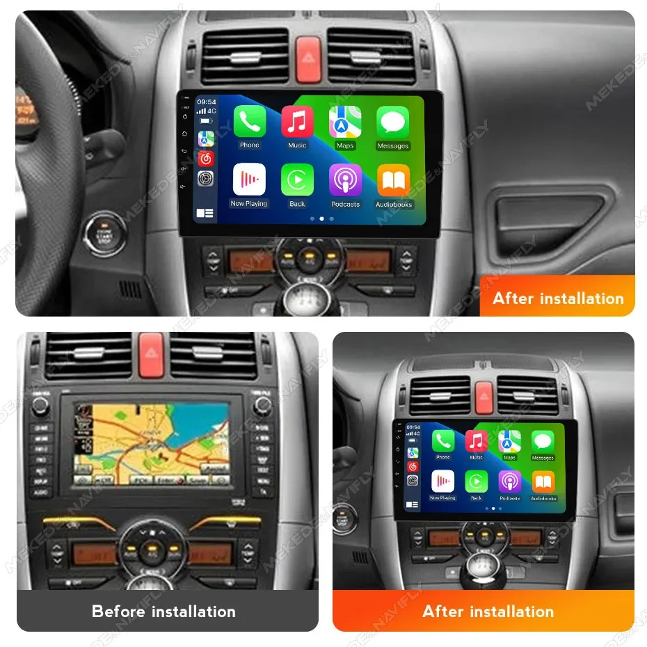 Car radio For Toyota Auris 2006 -2011 Android 14 9INCH Autoradio Multimedia Player car intelligent system GPS Carplay+Auto WIFI