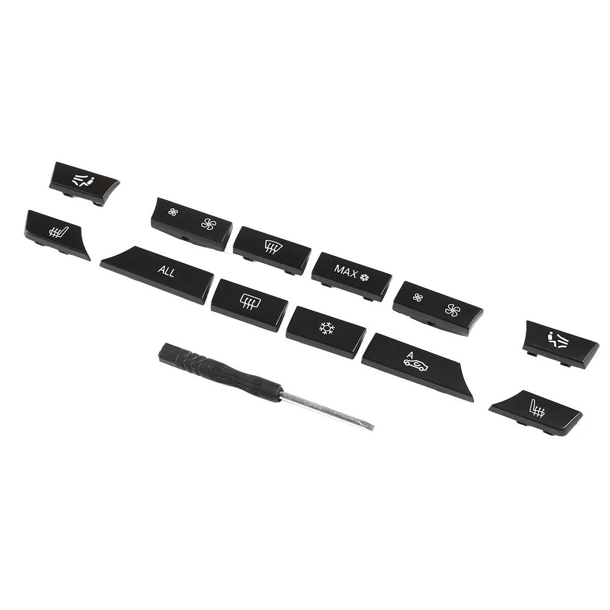 

12 шт. пульт дистанционного управления для приборной панели автомобиля A/C, кнопки, колпачки для ключей, комплект для ремонта для BMW 5 7 серии F07 GT/F10/F11