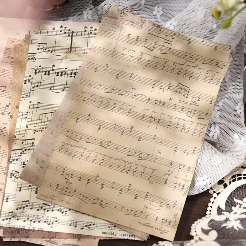 30 Sheets/pack Retro Classical Letters Maps Roses Literary Scrapbook Junk Journal Decorative Decoupage Paper Collages 3