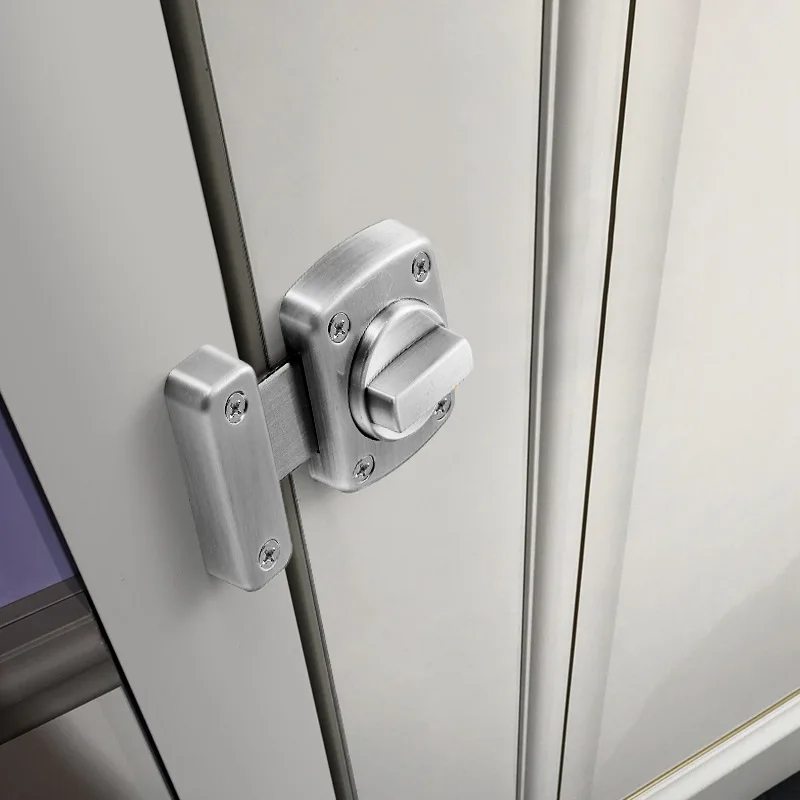 Door lock door latch anti-theft cast metal hook toilet doors right angle sliding gate lock bolts punching locks