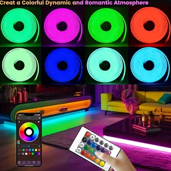 1–5m USB Smart RGB LED Light Strip Flexible Lamp Tape with Remote App Control DIY Neon Lighting for Room Christmas Deocorations