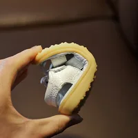 Baby Girls Boys Genuine Leather Sandals Soft Bottom Anti-collision Infant Toddler Shoes Summer Kids Shoes Children Beach Sandals 6