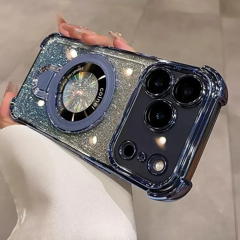 Glitter Ring Holder with Gradient Bumper and Camera Protection