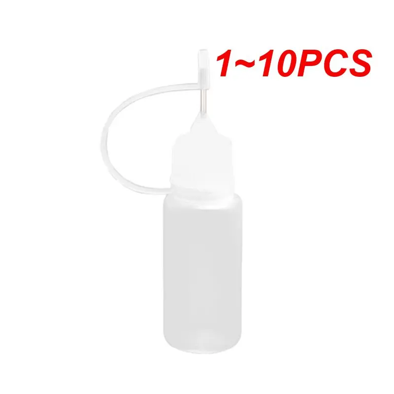 

1 ~ 10 шт. удлиненная игольчатая трубка для бутылки 10 мл, клей-капельница, клейкий наконечник, бутылка для смазывания, мягкий портативный клей