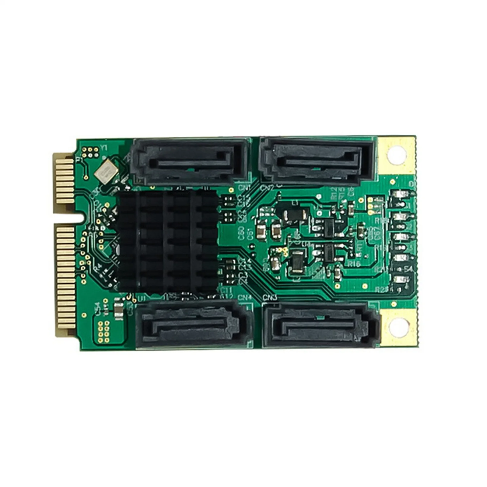 미니 PCI 익스프레스 to SATA 3.1 컨트롤러 확장 카드, 하드 디스크 어댑터 카드, PCIe to 4 포트, SATA3.0, 6Gbps