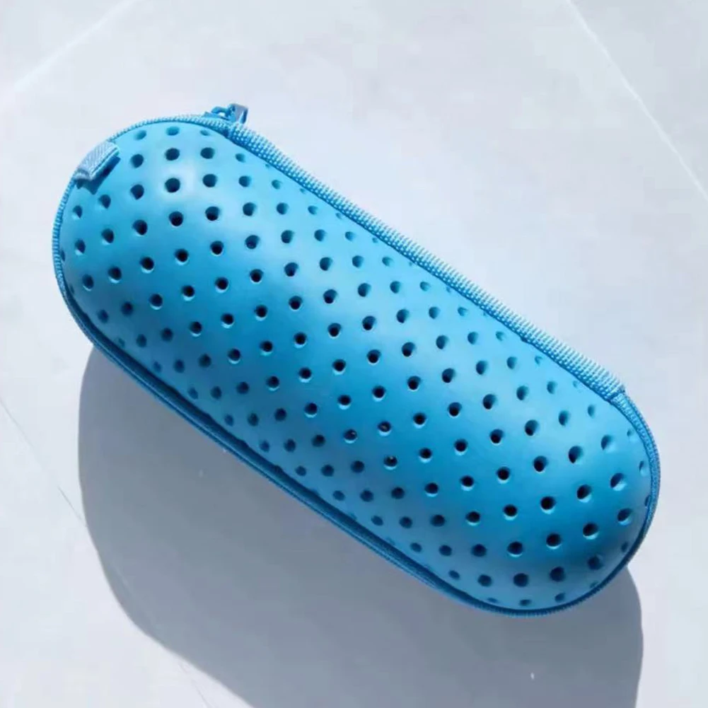 EVA Swimming Goggles Storage Box with Clip &amp Drain Holes Goggles Protective Case Breathable for Men Women