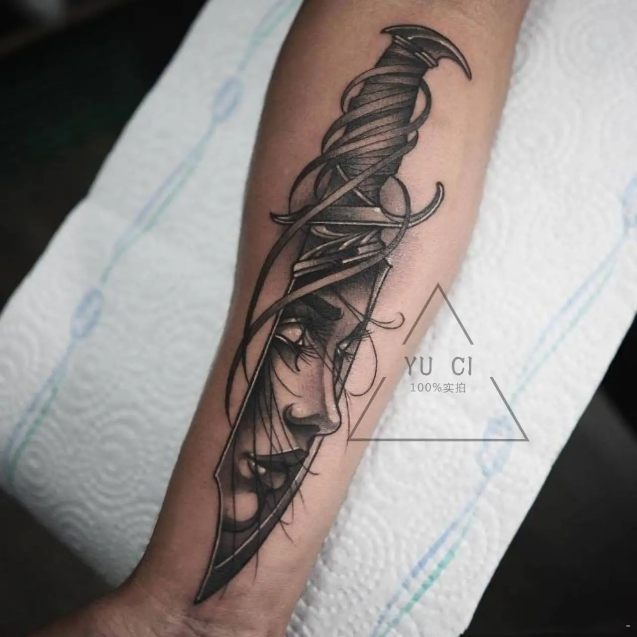Goth Saber Girl Tattoo Sticker for Men Women Arm Hip Hop Fake Tattoo  Lasting Tattoos Waterproof Dagger Temporary Tattoo Sticker| | - AliExpress