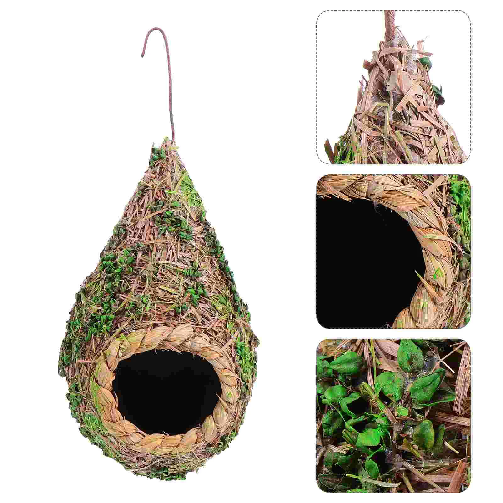 

3pcs Simulation Bird Nest Weaving Grass Nest Comfortable Straw Birds Nest