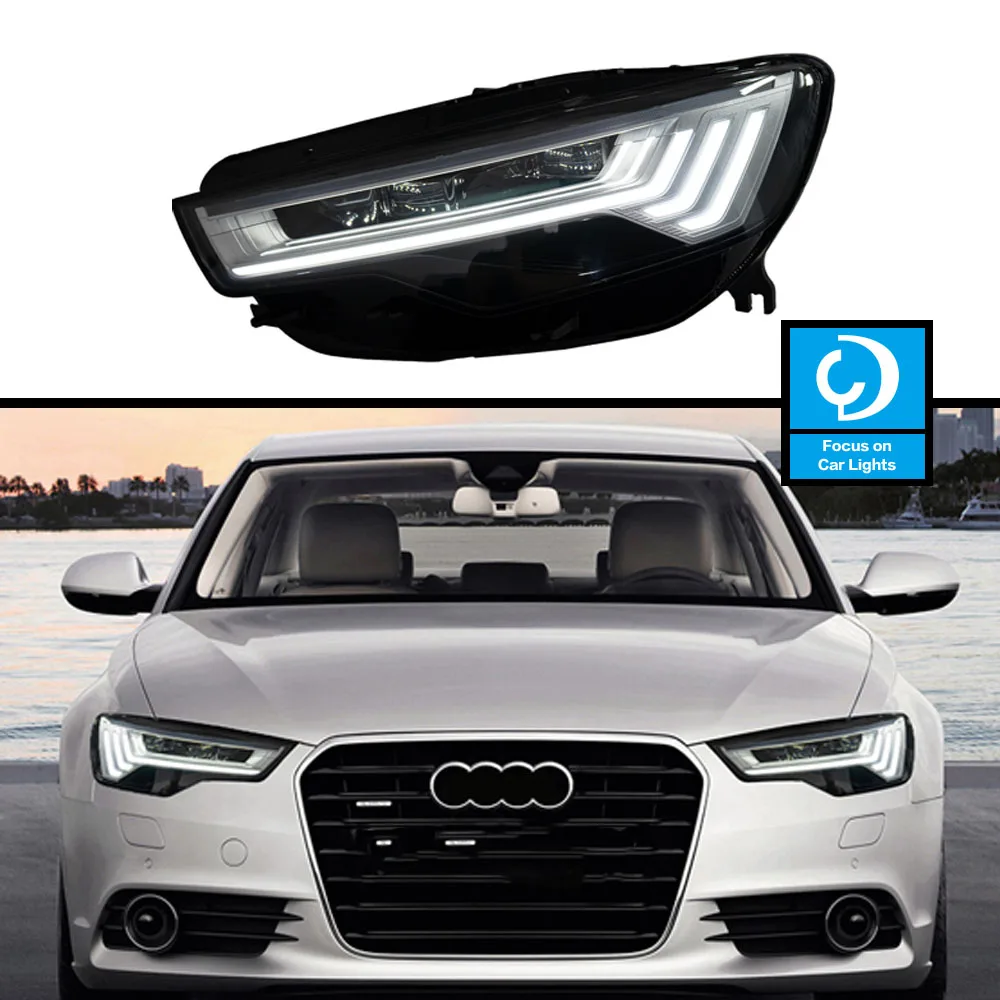 

AKD Car Accessories Head Lamp for Audi A6 Headlights DesignLED Headlight DRL Dynamic singal High Low Beam