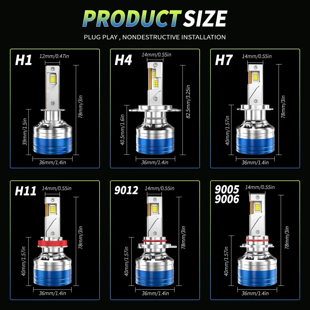 H7 H4 H11 Led Headlight High Power 8580 CSP Canbus H1 H8 9005 HB3 9006 HB4 9012 HIR2 Turbo Lamp Car Led Headlamp Fog Light 6000K led car lights led bulbs led headlights led car headlights car headlamps