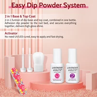 12pcs Dip Powder Nail Kit, 6 Colors Red Pink Dipping Powder Set and Base Top Coat Activator for Nail Home Salon Manicure 4