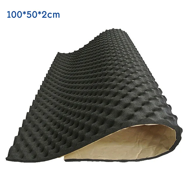 Auto Studio Sound Acoustic Absorption Car Heatproof Wave Foam Deadener Car Soundproof Cotton Insulation Mat 100x50x2cm
